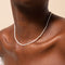 Radiant Pearl Necklace in Silver worn