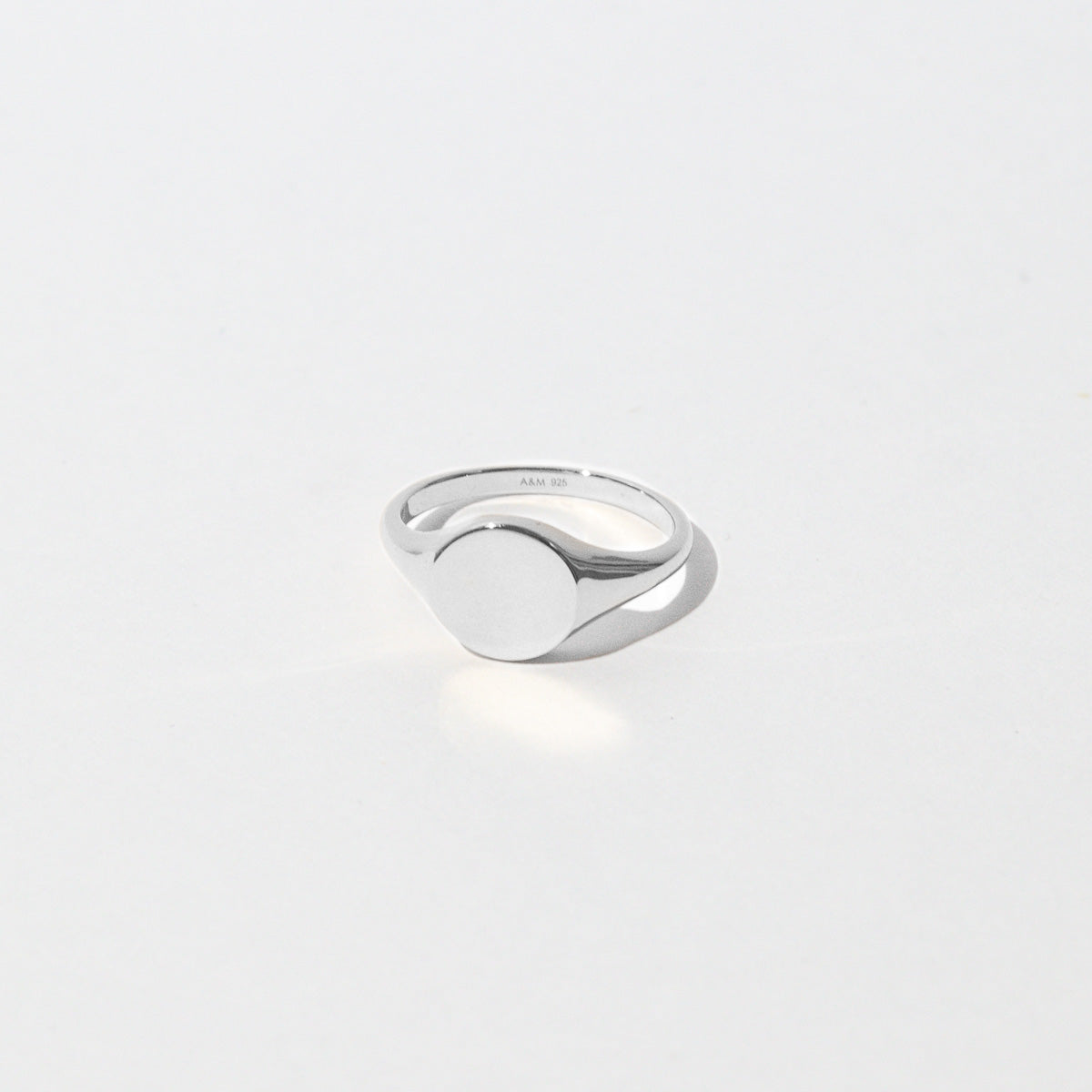 Orbit Signet Ring in Silver flat lay