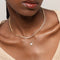 Heart Pave Pendant Necklace in Gold worn with tennis necklace in gold