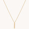 Pleated Crystal Pendant Necklace in Gold