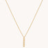 Pleated Crystal Pendant Necklace in Gold