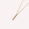 Pleated Crystal Pendant Necklace in Gold close up