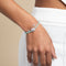 Amazonite Shell Charm Bracelet in Silver