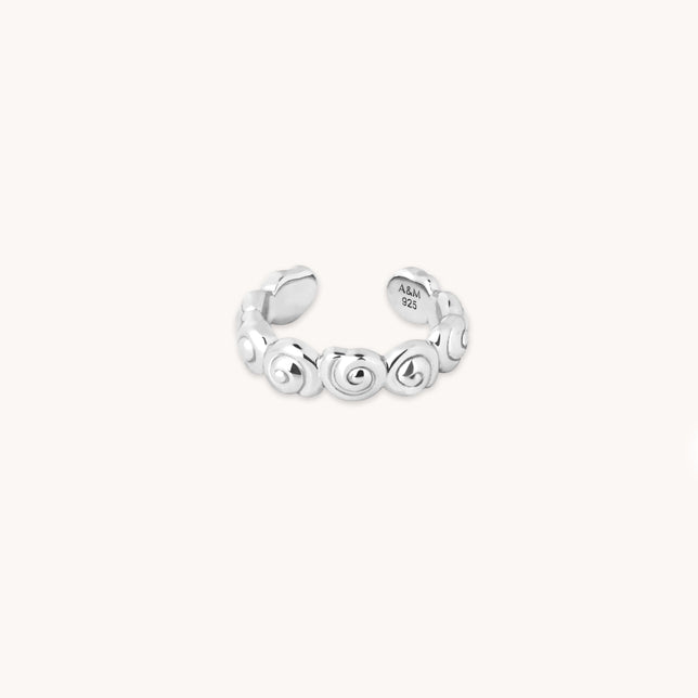 Shell Ear Cuff in Silver