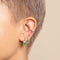 Olivine Wave Ear Cuff in Silver