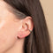 Olivine Wave Ear Cuff in Silver