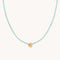 Amazonite Shell Pendant Necklace in Gold