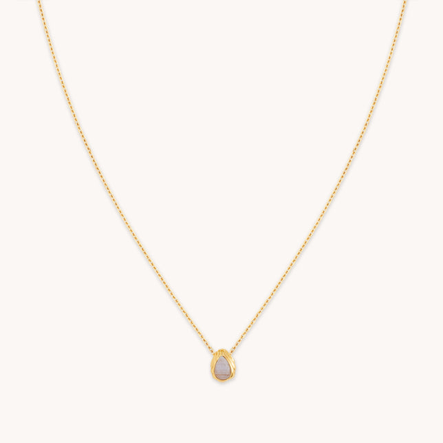 Agate Pendant Necklace in Gold