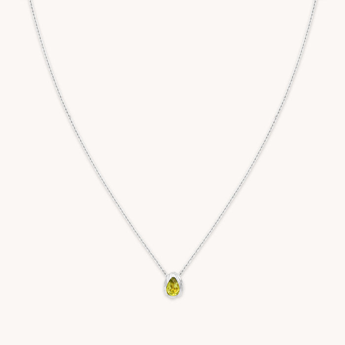 Olivine Pendant Necklace in Silver