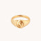 Shell Signet Ring in Gold