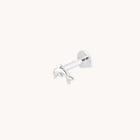 Dolphin Piercing Stud in Solid White Gold