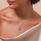 Aquarius Zodiac Pendant Necklace in Silver worn