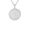 Aquarius Zodiac Pendant Necklace in Silver back of pendant