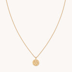 Aries Zodiac Pendant Necklace in Gold