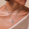 Aries Zodiac Pendant Necklace in Silver worn layered with necklaces