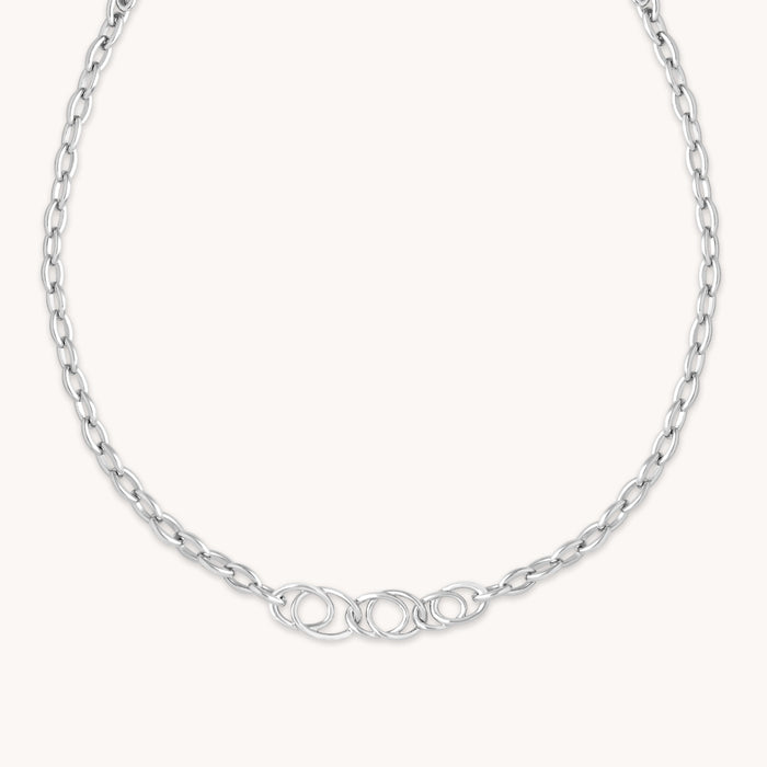 Orbit Chain Necklace in Silver