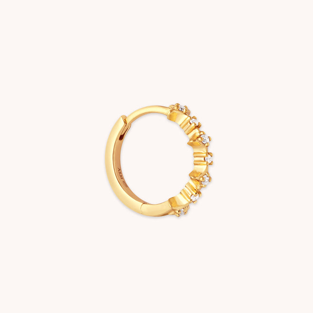 Cosmic Star 11.5mm Hoop in Gold