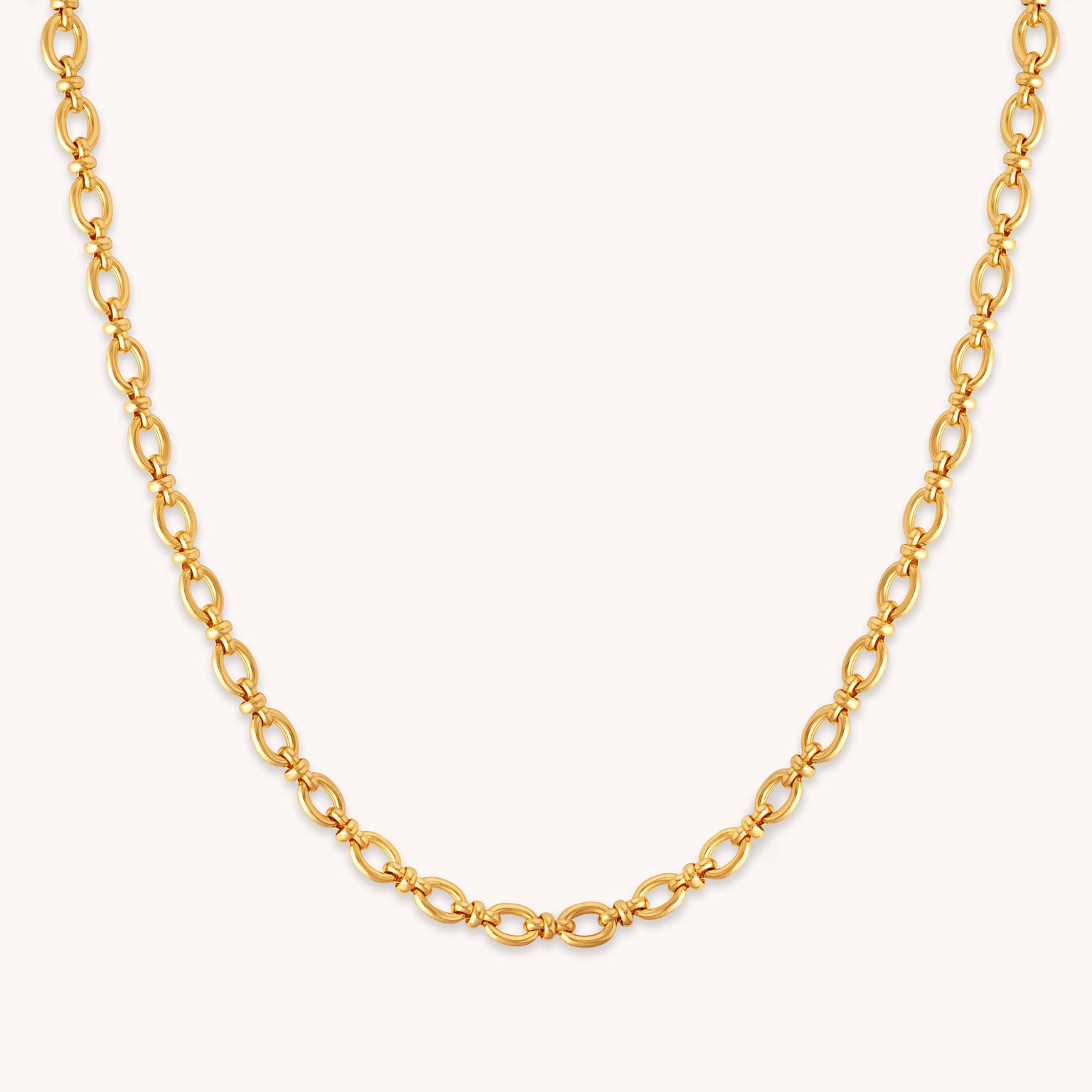 Open Link Chain Necklace in Gold