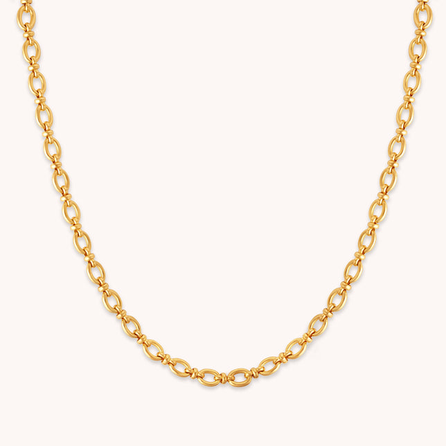 Open Link Chain Necklace in Gold