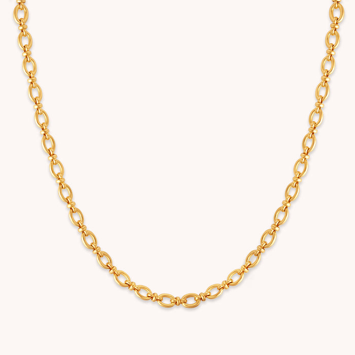 Open Link Chain Necklace in Gold