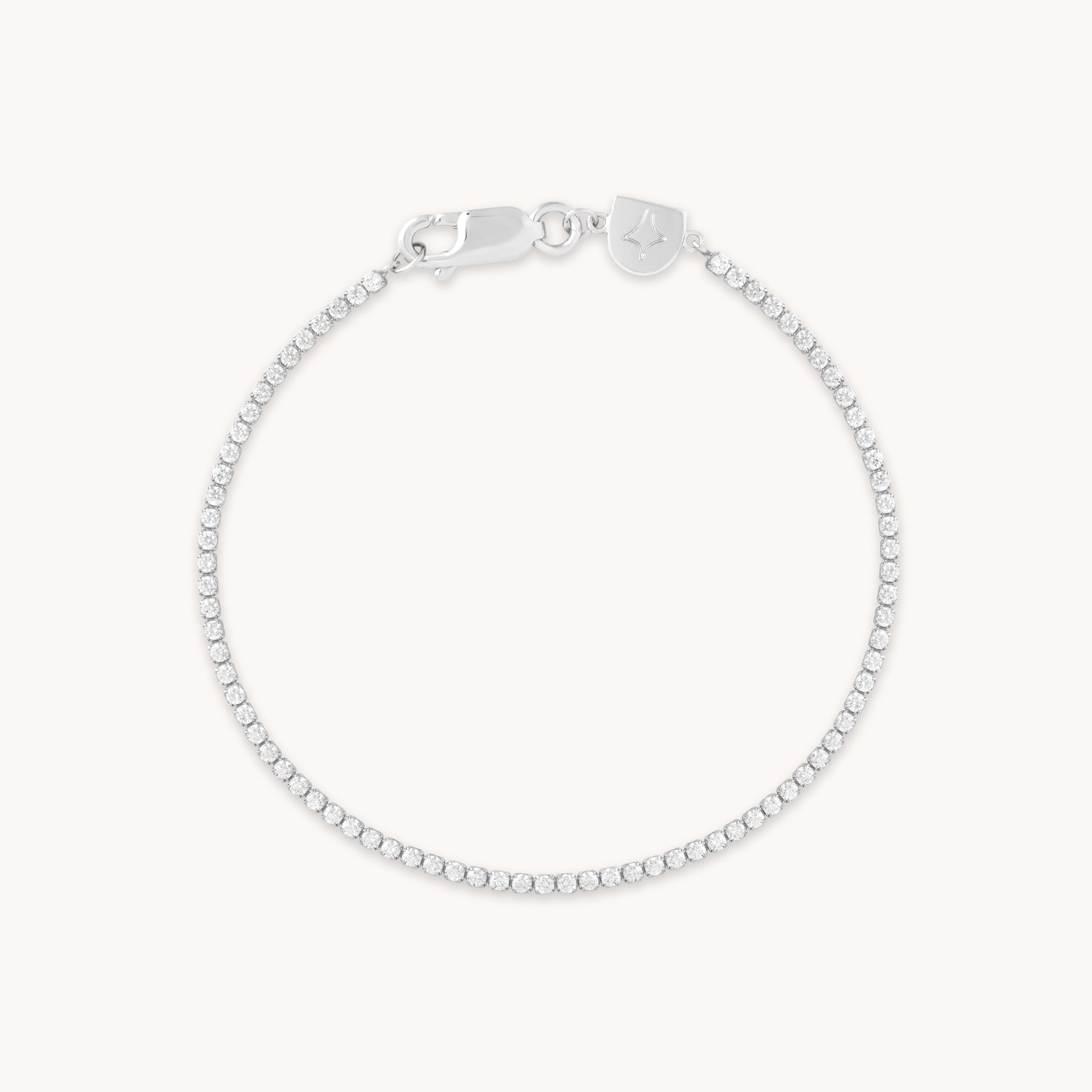 Tennis Chain Bracelet in Silver
