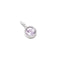 Amethyst Intuition Charm 9k White Gold