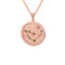 Capricorn Zodiac Pendant Necklace in Rose Gold