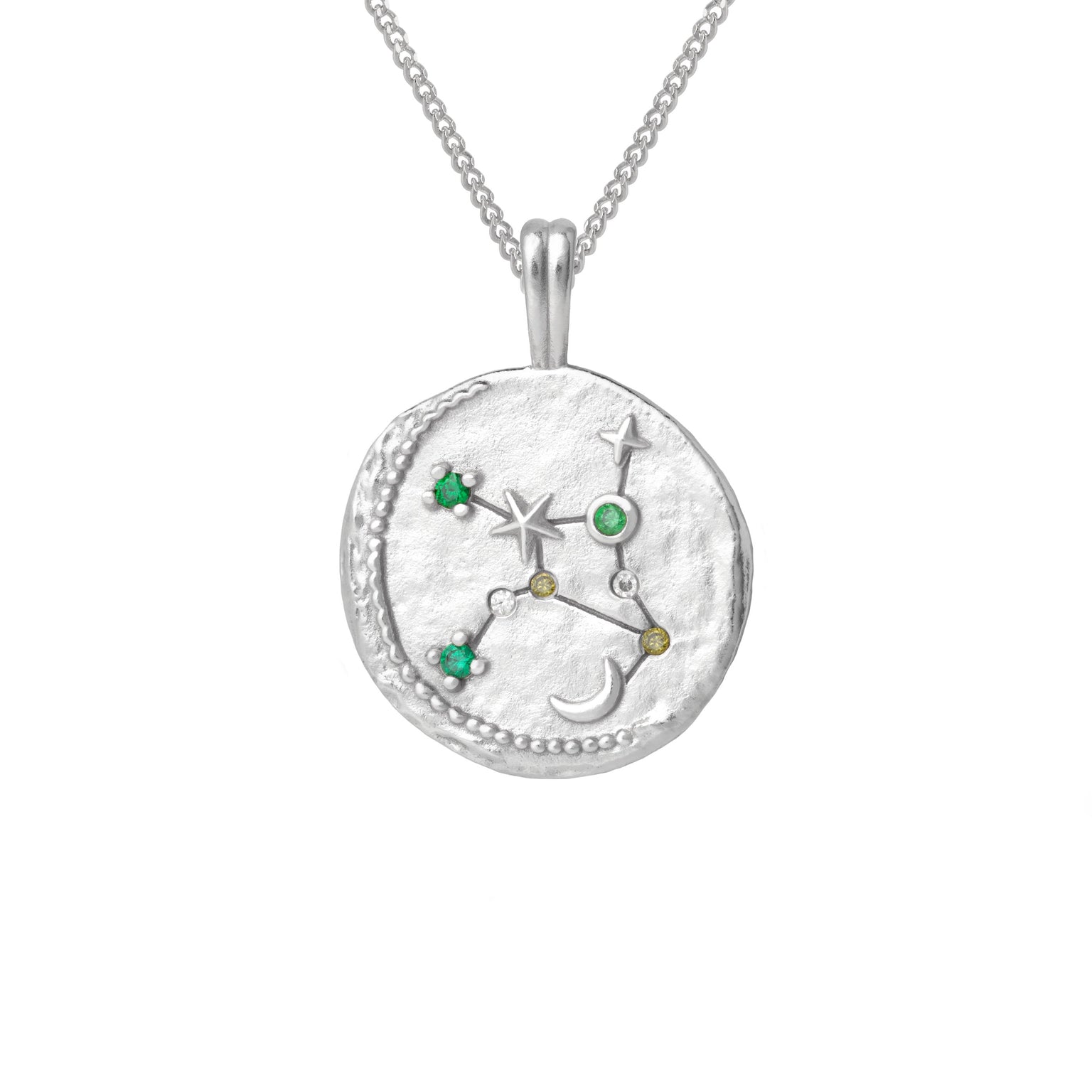 Virgo Zodiac Pendant Necklace in Silver
