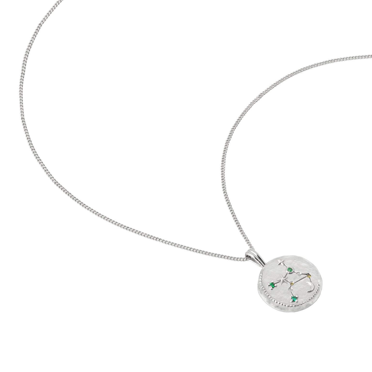 Virgo Zodiac Pendant Necklace in Silver