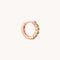 Cosmic Star Emerald Hoop 6.5mm in Rose Gold