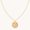 Aries Bold Zodiac Pendant Necklace in gold