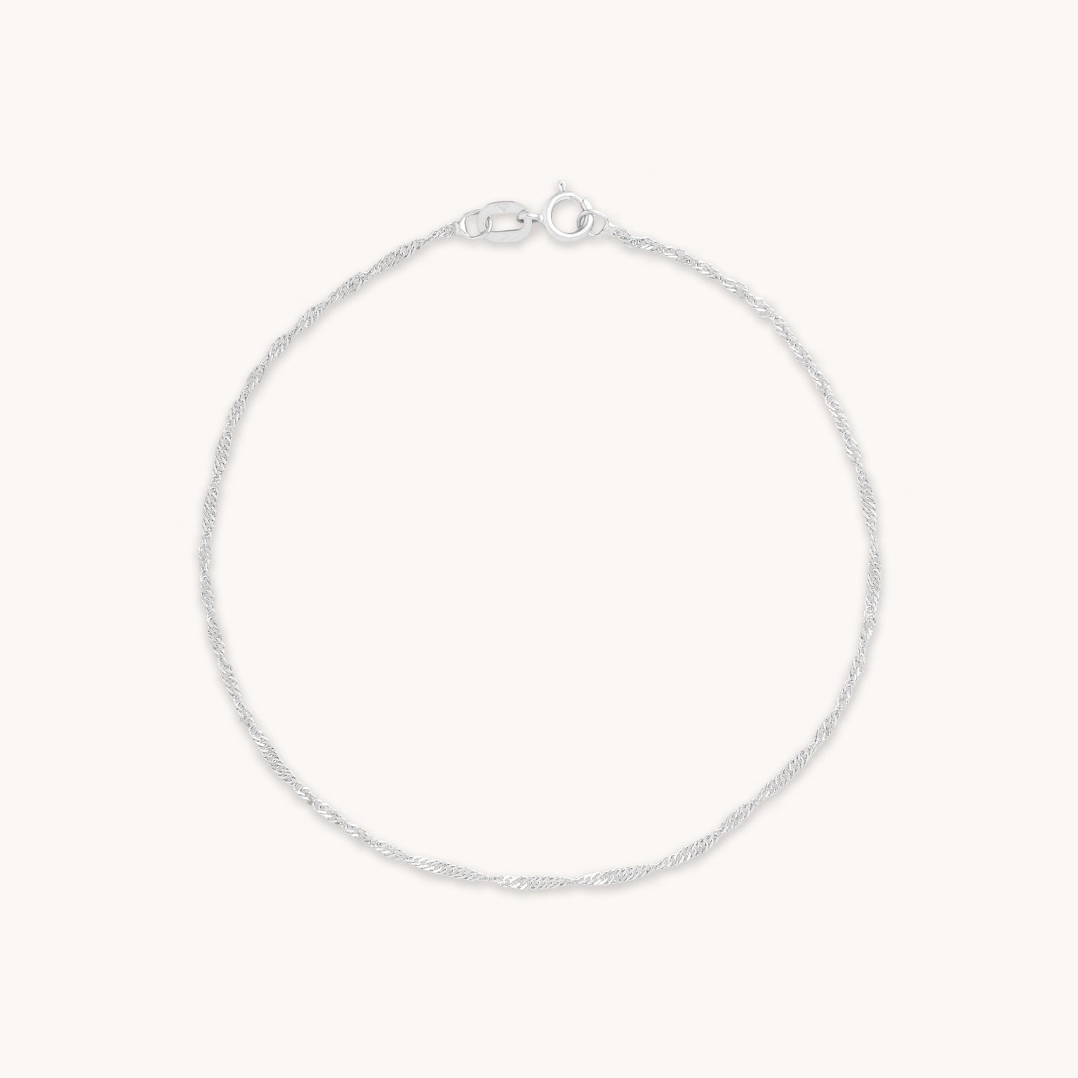 Astrid Chain Bracelet in Solid White Gold