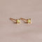 August Birthstone Stud Earrings in Gold with Peridot CZ