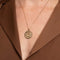 Bold Zodiac Aquarius Pendant Necklace in Gold worn