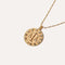 Libra Bold Zodiac Pendant Necklace in Gold flat lay