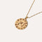 Sagittarius Bold Zodiac Pendant Necklace in Gold flat lay