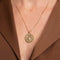 Taurus Bold Zodiac Pendant Necklace in Gold worn