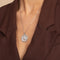 Capricorn Bold Zodiac Pendant Necklace in silver worn