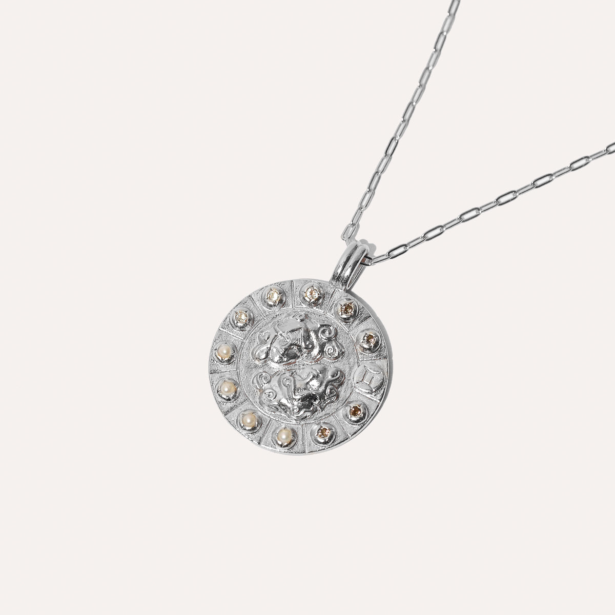 Gemini hot sale pendant silver