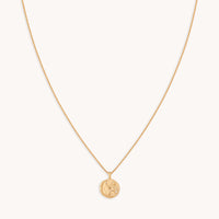 Cancer Zodiac Pendant Necklace in Gold