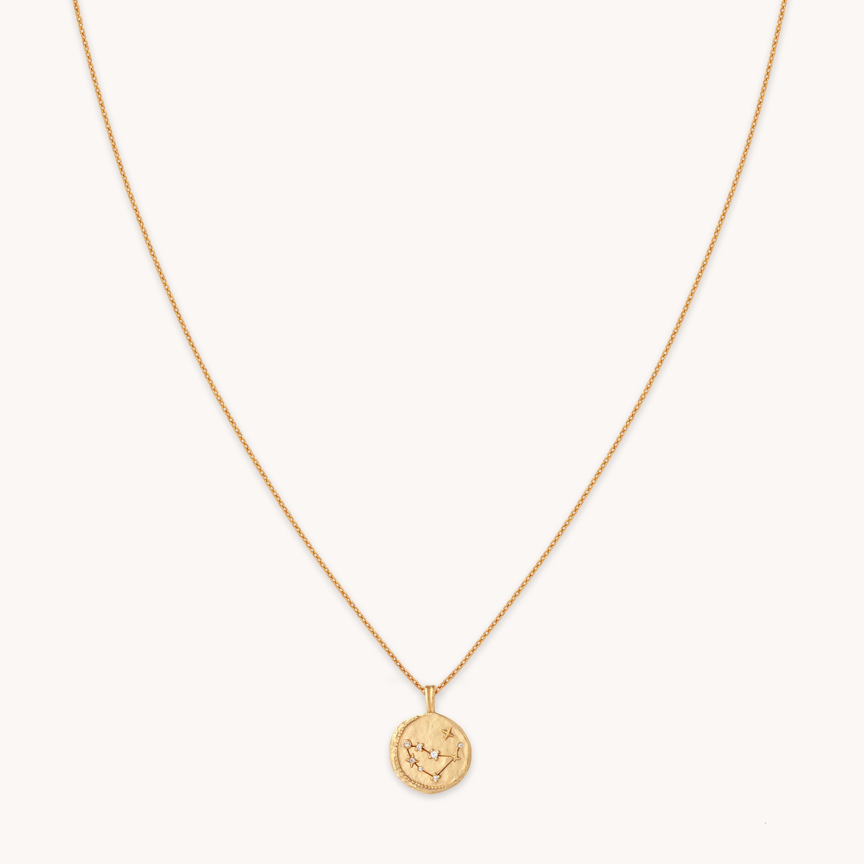 Capricorn Zodiac Gold Pendant Necklace | Astrid & Miyu Necklaces