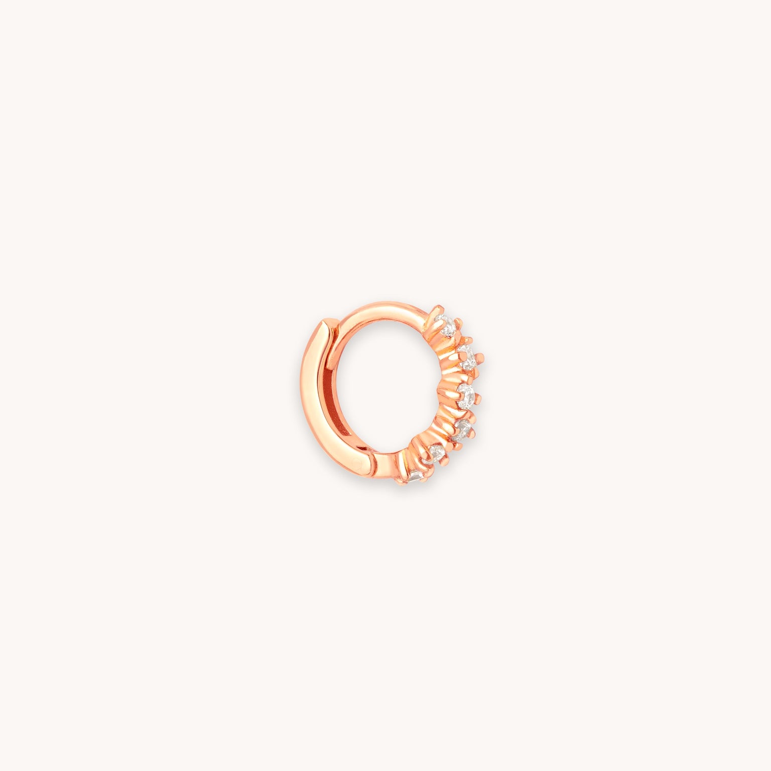 Cluster Hoop 6.5mm in Rose Gold