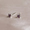 February Birthstone Stud Earrings in Silver with Amethyst CZ