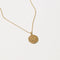 Close up shot of the front of the Gemini Zodiac Pendant Necklace in Gold