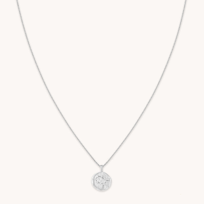 Gemini Zodiac Pendant Necklace in Silver