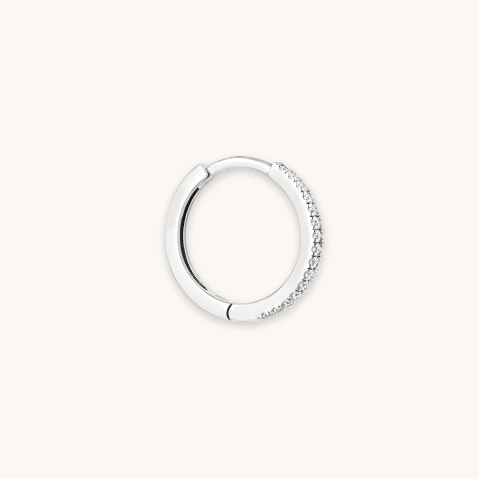 Jewelled Hoop 11.5mm in Silver