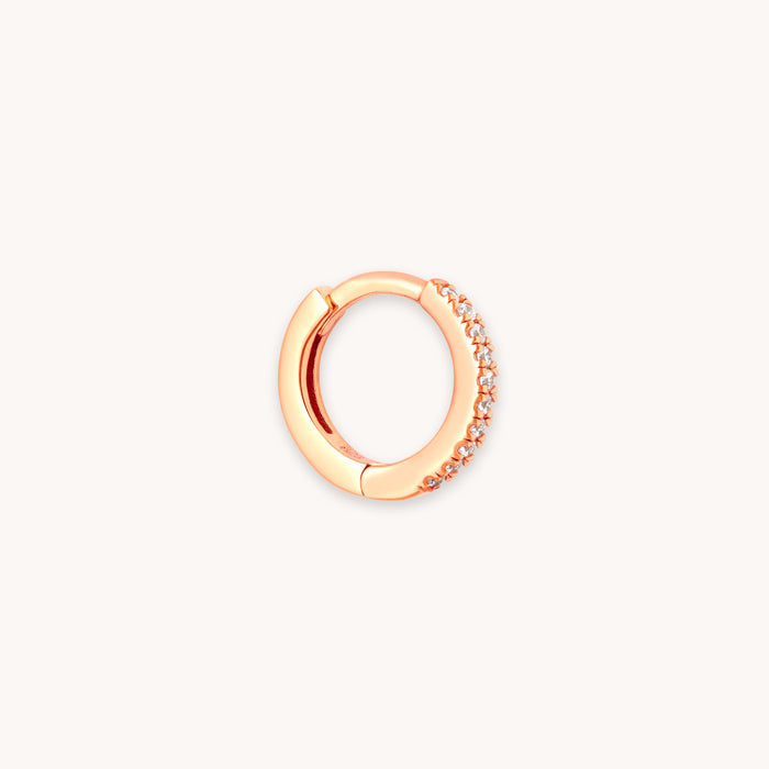 Jewelled Hoop 8mm in Rose Gold