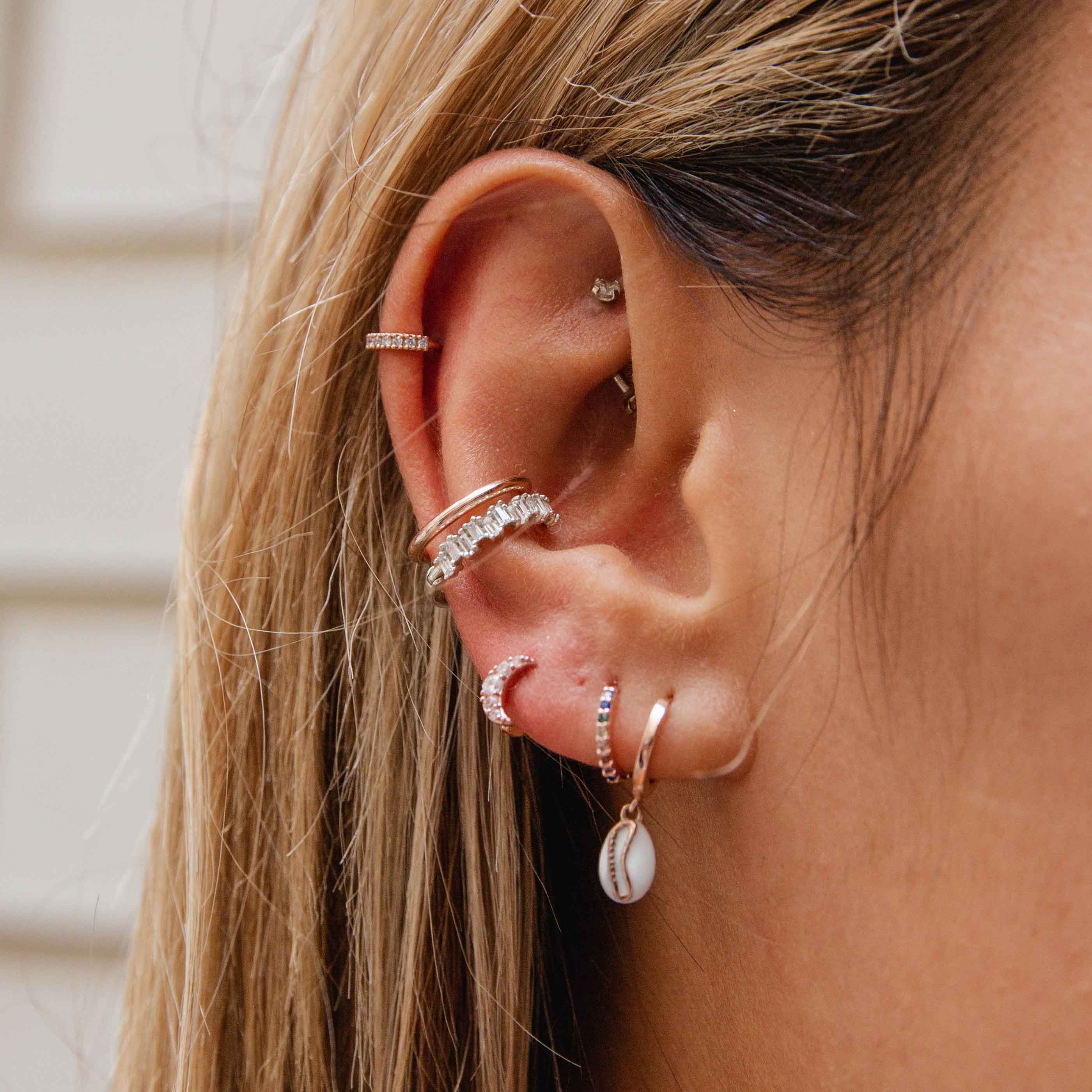 Rose gold deals cartilage earrings