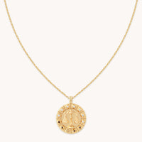 Libra Bold Zodiac Pendant Necklace in Gold