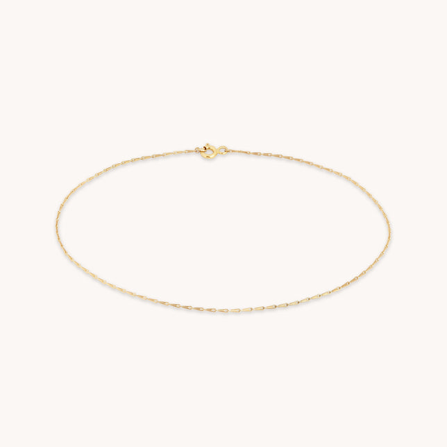 Marylebone Chain Anklet in Solid Gold